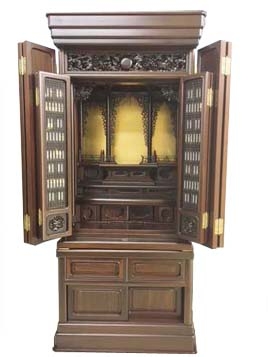伝統型唐木仏壇 国産品 本紫檀支輪型50号（高さ150cm）｜仏壇仏具