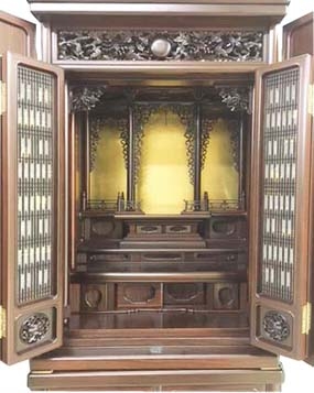 伝統型唐木仏壇 国産品 本紫檀支輪型50号（高さ150cm）｜仏壇仏具
